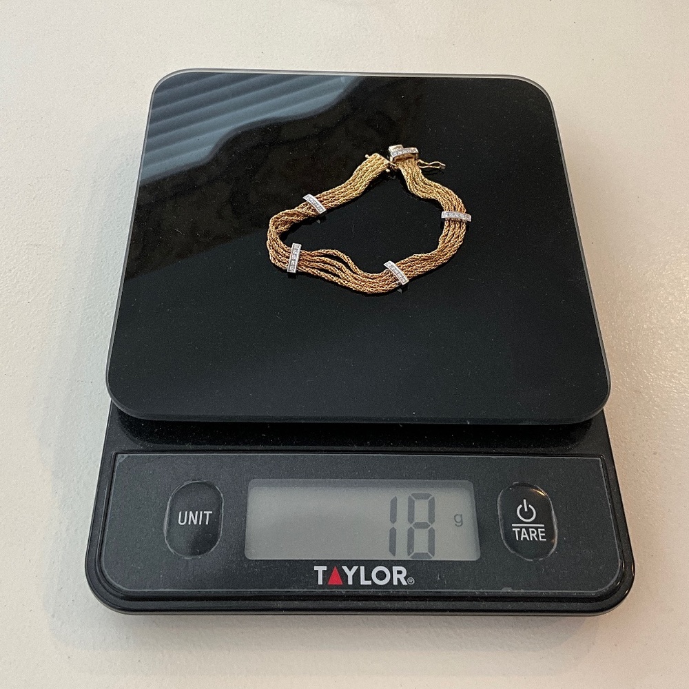 TIFFANY & CO. Vintage 18k Gold & Diamond Rope Bracelet - Picture 11 of 13